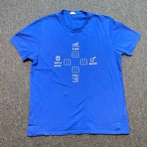 Penti Graphic TShirt Sz L Mens Blue Gamer Controller Sleep Chill Streetwear‎ Tee